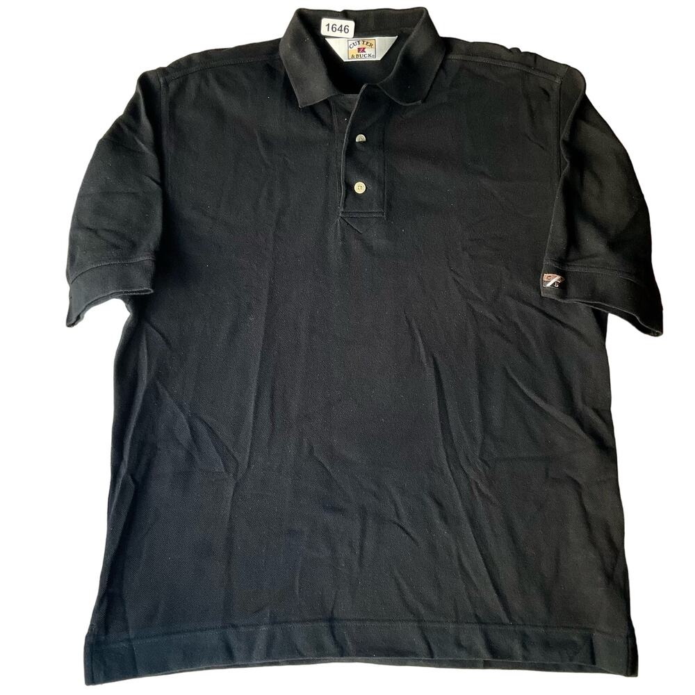 Cutter & Buck Men’s Short Sleeve Polo Shirt Size S, Solid Black